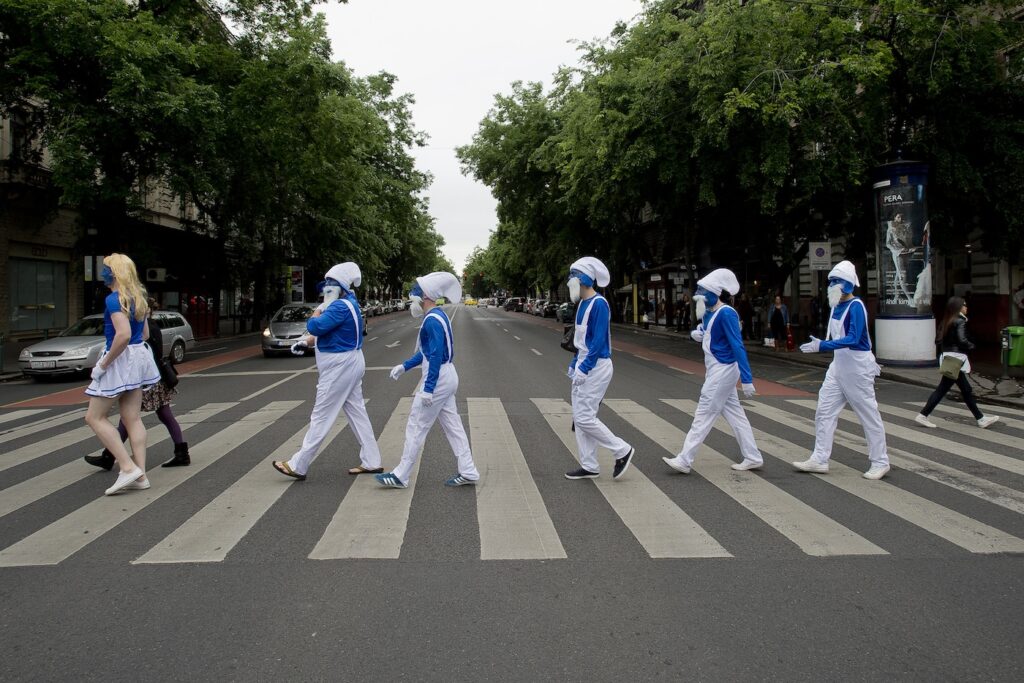 Stag do team on Andrassy street